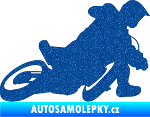 Samolepka Motorka 039 pravá motokros Ultra Metalic modrá