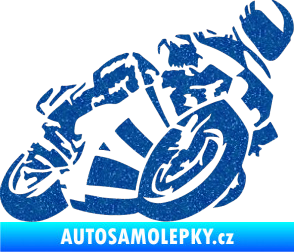 Samolepka Motorka 040 pravá road racing Ultra Metalic modrá