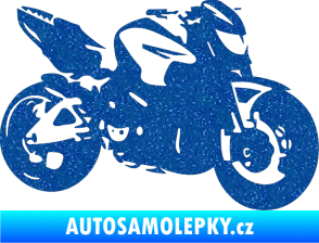 Samolepka Motorka 041 pravá road racing Ultra Metalic modrá
