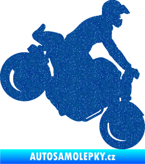 Samolepka Motorka 044 pravá motokros Ultra Metalic modrá
