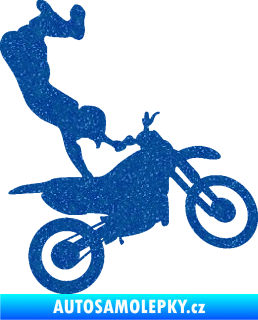 Samolepka Motorka 047 pravá motokros freestyle Ultra Metalic modrá