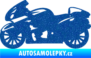 Samolepka Motorka 048 levá silniční Ultra Metalic modrá