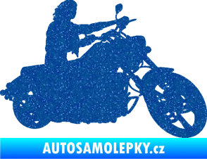 Samolepka Motorka 050 pravá Ultra Metalic modrá