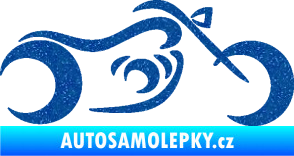 Samolepka Motorka 057 pravá obrys Ultra Metalic modrá