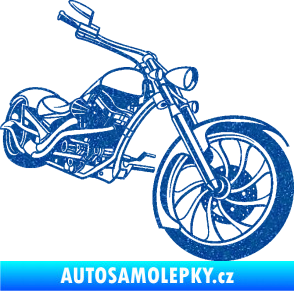 Samolepka Motorka chooper 002 pravá Ultra Metalic modrá