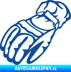 Samolepka Motorkářské rukavice 003 levá Ultra Metalic modrá