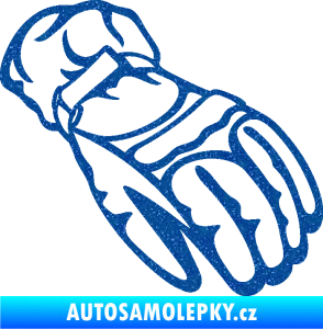 Samolepka Motorkářské rukavice 003 pravá Ultra Metalic modrá