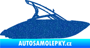 Samolepka Motorový člun 001 pravá Ultra Metalic modrá