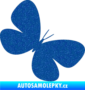 Samolepka Motýl 005 pravá Ultra Metalic modrá
