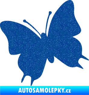 Samolepka Motýl 007 levá Ultra Metalic modrá