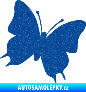 Samolepka Motýl 007 pravá Ultra Metalic modrá