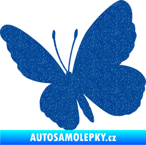 Samolepka Motýl 009 levá Ultra Metalic modrá