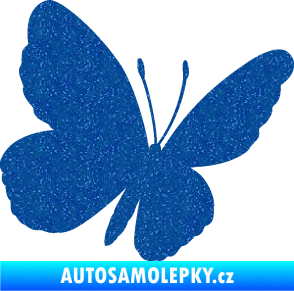 Samolepka Motýl 009 pravá Ultra Metalic modrá