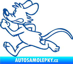 Samolepka Myš 001 levá sprintuje Ultra Metalic modrá