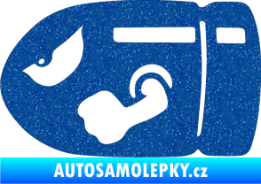 Samolepka Náboj 001 levá Ultra Metalic modrá