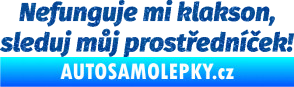 Samolepka Nefunguje mi klakson Ultra Metalic modrá