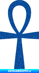 Samolepka Nilský kříž Ankh Ultra Metalic modrá