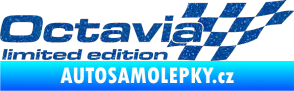 Samolepka Octavia limited edition pravá Ultra Metalic modrá