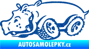 Samolepka Off Road 006 levá hroch Ultra Metalic modrá