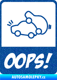Samolepka Oops love cars 002 Ultra Metalic modrá