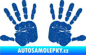 Samolepka Otisk rukou 002 Ultra Metalic modrá