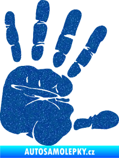 Samolepka Otisk ruky pravá Ultra Metalic modrá