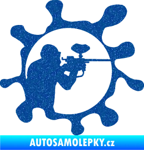 Samolepka Paintball 004 pravá Ultra Metalic modrá