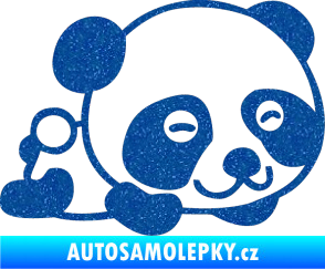 Samolepka Panda 003 pravá Ultra Metalic modrá