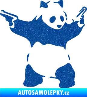 Samolepka Panda 007 pravá gangster Ultra Metalic modrá