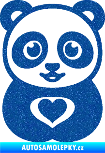 Samolepka Panda 008 roztomilá Ultra Metalic modrá