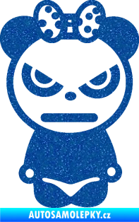 Samolepka Panda girl Ultra Metalic modrá