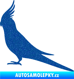 Samolepka Papoušek 002 levá Ultra Metalic modrá