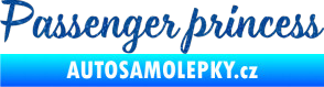 Samolepka Passenger Princess 001 nápis Ultra Metalic modrá