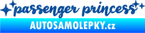 Samolepka Passenger Princess 002 nápis s hvězdičkami Ultra Metalic modrá