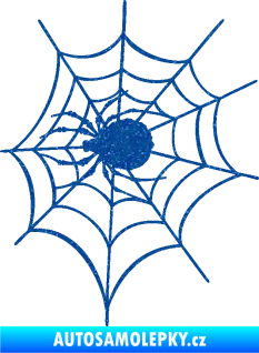 Samolepka Pavouk 016 levá s pavučinou Ultra Metalic modrá