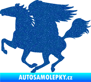 Samolepka Pegas 001 levá okřídlený kůň Ultra Metalic modrá