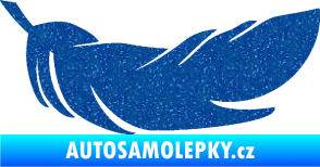 Samolepka Peříčko 007 pravá Ultra Metalic modrá