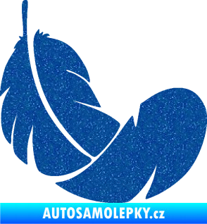 Samolepka Peříčko 008 pravá Ultra Metalic modrá