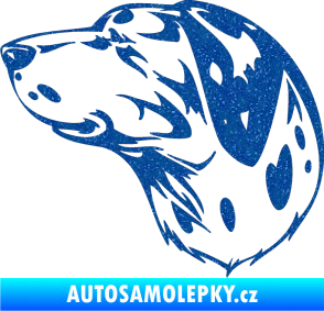 Samolepka Pes 002 levá Dalmatin Ultra Metalic modrá