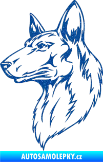 Samolepka Pes 019 levá Ultra Metalic modrá