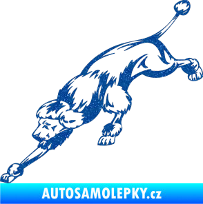 Samolepka Pes 022 levá Pudl Ultra Metalic modrá