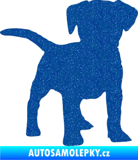 Samolepka Pes 056 pravá štěně Ultra Metalic modrá