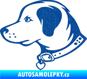 Samolepka Pes 058 levá Ultra Metalic modrá