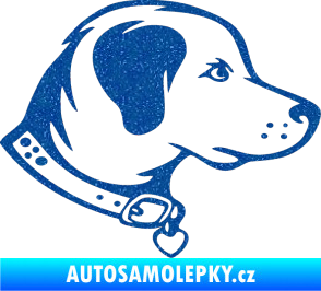 Samolepka Pes 058 pravá Ultra Metalic modrá