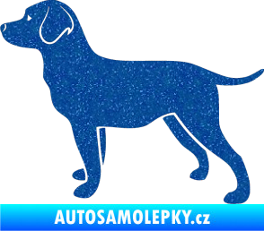 Samolepka Pes 062 levá Labrador Ultra Metalic modrá