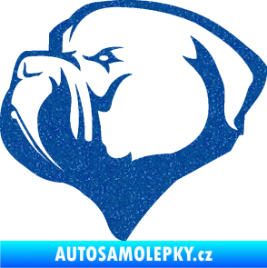 Samolepka Pes 116 levá pitbull Ultra Metalic modrá