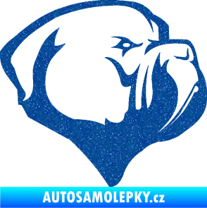 Samolepka Pes 116 pravá pitbull Ultra Metalic modrá