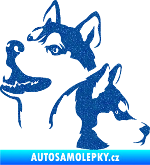 Samolepka Pes 117 levá husky Ultra Metalic modrá