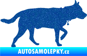Samolepka Pes 121 pravá německý ovčák Ultra Metalic modrá