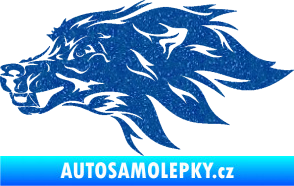 Samolepka Pes 127 levá hlava Ultra Metalic modrá